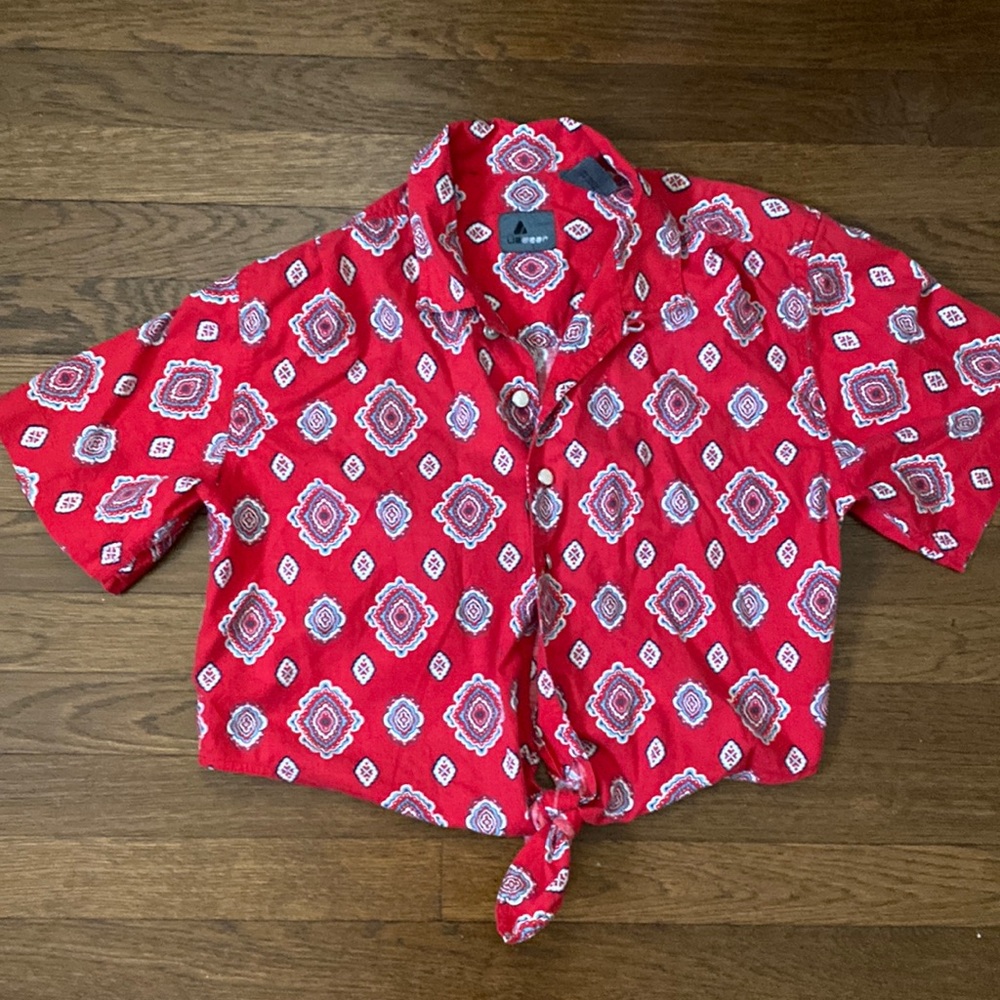 Vintage Lizwear tie crop top